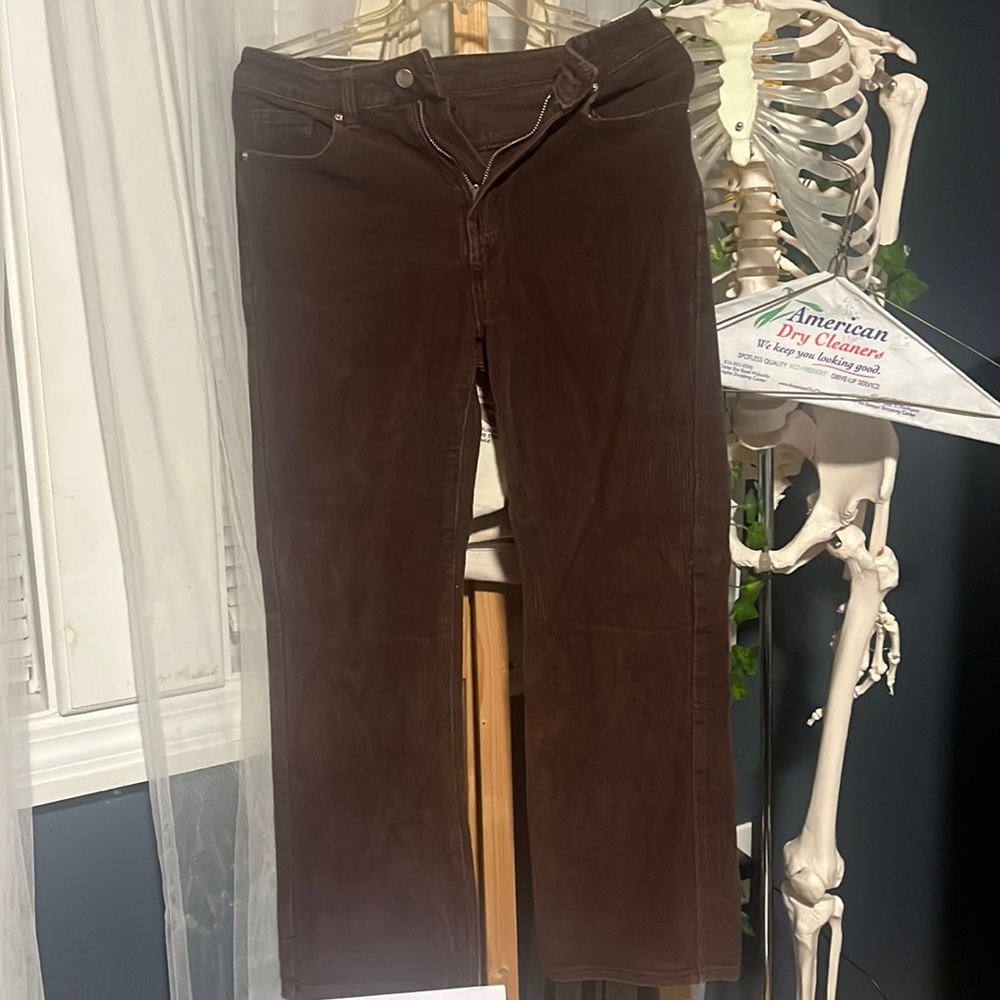 corduroy straight leg pants